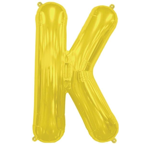 Loftus International 16 in. Letter K Gold Balloon KV-00577